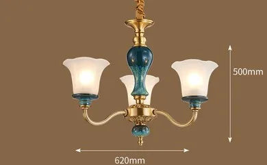 Lustre suspension en céramique et cuivre au design moderne épuré — LZ4X9J