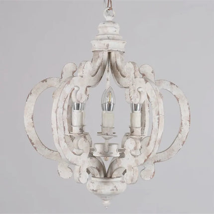 lustre vintage rétro en bois pour café bar et loft