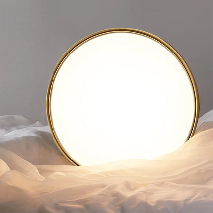 Plafonnier LED rond minimaliste en cuivre pour couloir et allée — LZ4X9T1