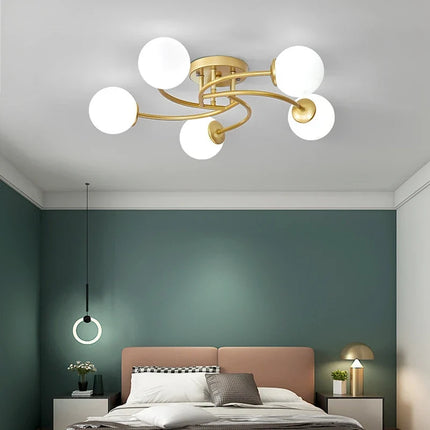 Plafonnier LED moderne en verre style nordique — LZ4Q7M9