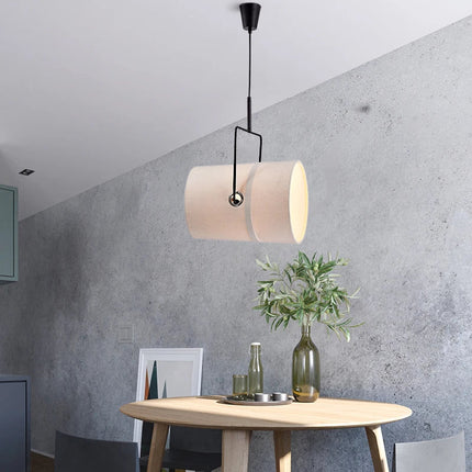 Lustre rotatif suspension style loft nordique en tissu — LZ4X9T2