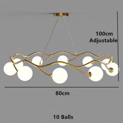 Lustre en verre blanc pour décoration intérieure moderne — LZ4X9J
