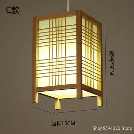 Lustre suspension en bambou style zen pour ambiance relaxante — LZ7D9X