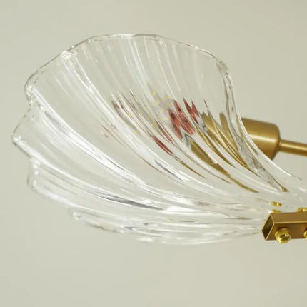 Plafonnier en verre antique avec coquille cuivre design moderne élégant — LZ4X9B