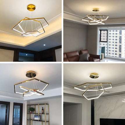 Lustre LED intérieur en acier inoxydable au design moderne — LZ4P9X