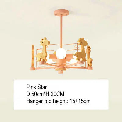 Suspension LED en bois forme étoile diamant — LZ4X9T2