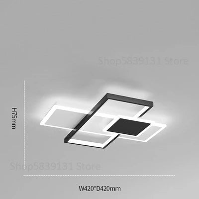 Plafonnier carré moderne avec éclairage LED intégré — LZ4X9B