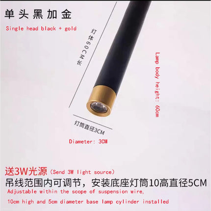 Suspension LED tube longue pour cuisine et bar — LZ4X9P2