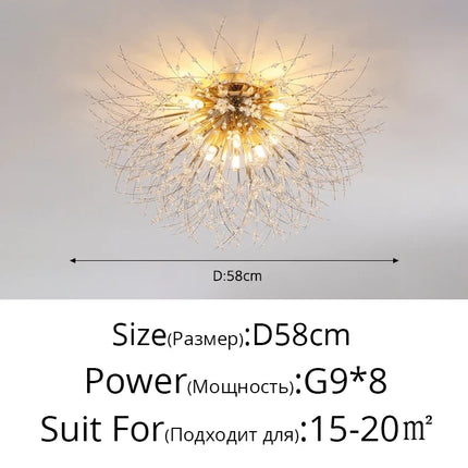 Lustre LED moderne Luciole pour décoration intérieure — LZ4N7XQ