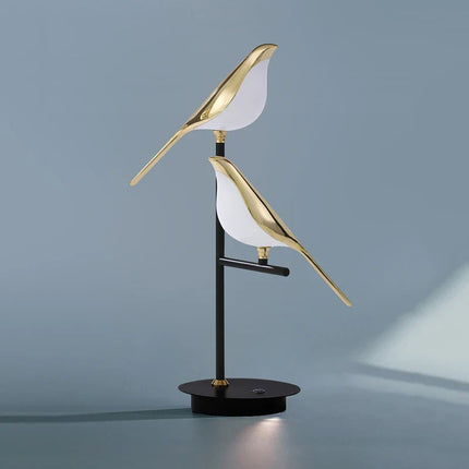 Lampadaire LED postmoderne oiseau doré galvanoplastie pour salon et chambre — LZ4X9J
