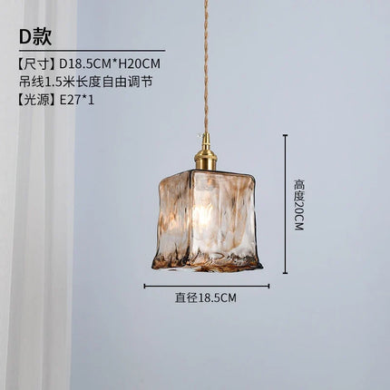 Suspension en verre style industriel rétro pour intérieur décoratif — LZ4X9P