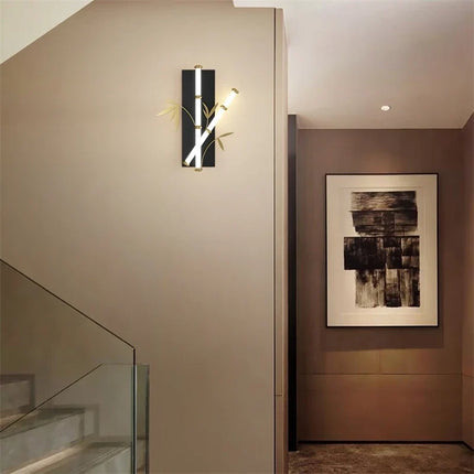 Applique murale moderne imitation bambou en acrylique style chinois — LZ4X9Q2
