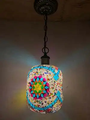 Suspension LED style bohémien en mosaïque turque rétro — LZ4X9P2