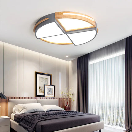 Plafonnier LED nordique élégant en bois à fixation plafond — LZ4X9P2