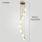 8 lampes dorées / Lumière neutre