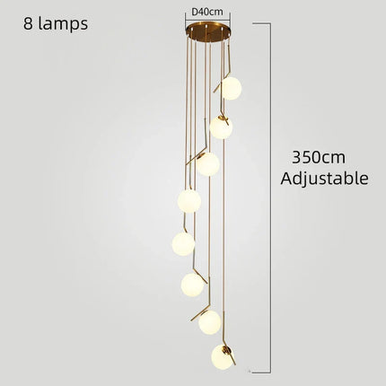Lustre suspension moderne en verre style nordique — LZ4XJ9