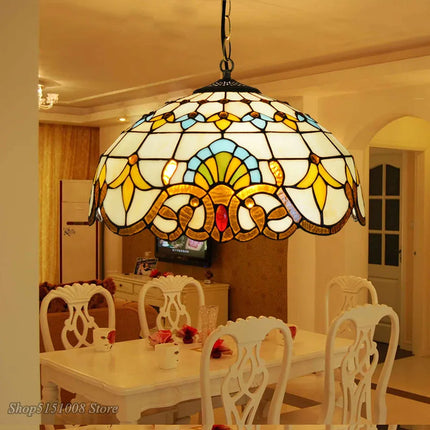 Suspension baroque en verre teinté pour intérieur raffiné — LZ4X9M