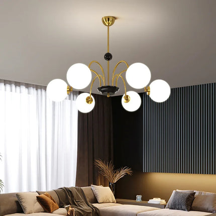 Lustre suspension LED en verre style nordique américain — LZ4X9P
