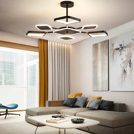 Lustre carré LED moderne à intensité variable — LZ4X9P2