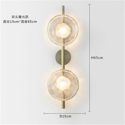Applique murale ronde en verre au design rétro luxe — LZ4X9P2