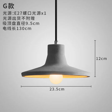Suspension industrielle en béton pour décoration moderne — LZ4X9T