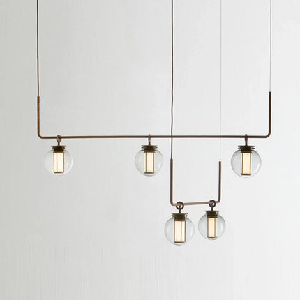 Lustre suspension postmoderne en verre et métal style nordique — LZ4X9P2