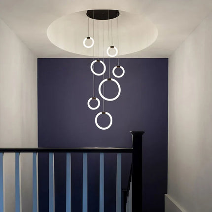 Lustre moderne en anneau pour décoration intérieure élégante — LZ4X9P2