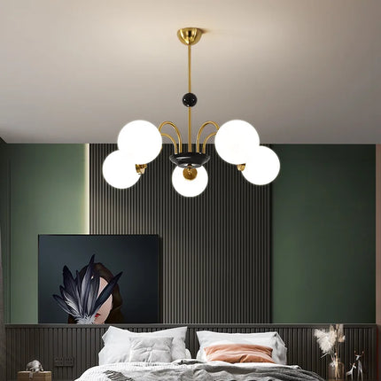 Lustre suspension LED en verre style nordique américain — LZ4X9P
