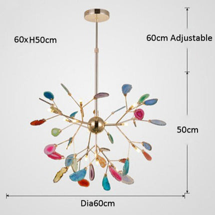 Lustre moderne LED en cristal coloré Sariya — LZ4M9XQ