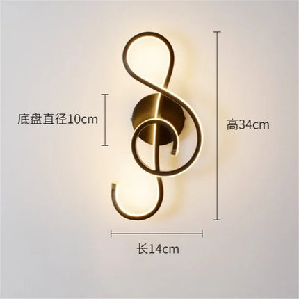 Applique murale LED en forme de clé de musique — LZ4X9P