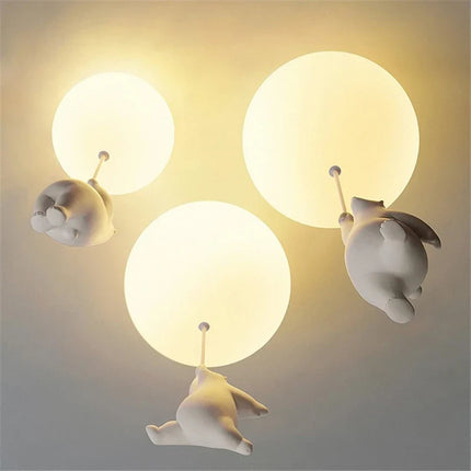 Plafonnier LED ours animé pour chambre enfant et salon — LZ4X9Q2
