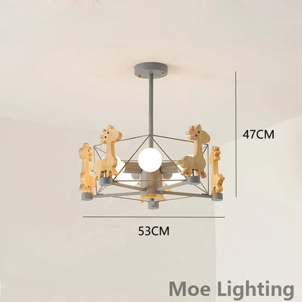 Suspension en bois LED pour chambre d'enfants — LZ7N4Q