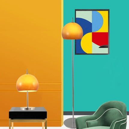 Lampadaire nordique avec abat-jour champignon rétro contemporain — LZ4F9X2