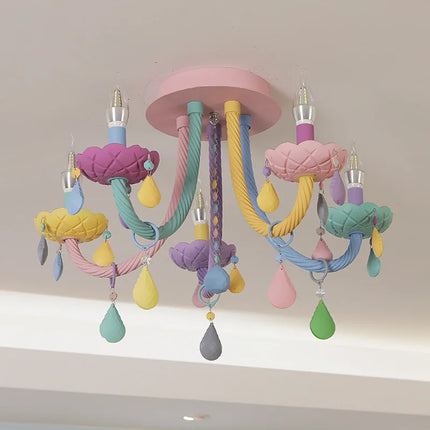Plafonnier coloré moderne pour chambre d'enfants avec douilles E14/E12 — LZ4X9P2