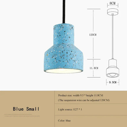 Suspension LED design nordique en terrazzo multicolore — LZ4P9XJ