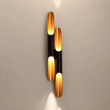 Applique murale Coltrane LED 2 lumières noir et doré en aluminium — LZ4X9B