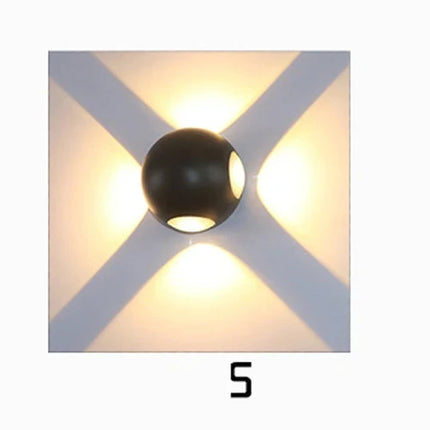 Applique murale LED noire étanche IP65 pour extérieur jardin et porche — LZ4X9T2