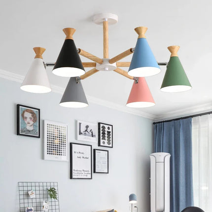 Suspension en bois style nordique pour décoration intérieure — LZ4X9Q2N