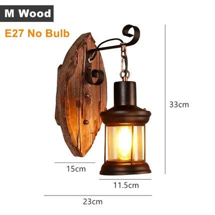 Applique murale LED rustique en fer vintage pour intérieur et extérieur — LZ4X9P2