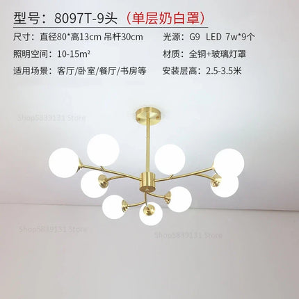 Lustre suspension LED moderne style moléculaire nordique — LZ4X9P2
