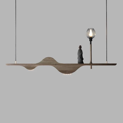 Suspension en bois massif style zen moderne pour éclairage design — LZ4X9T2