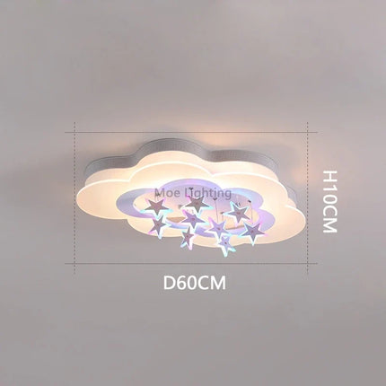 Plafonnier enfant étoiles et nuages lumineux pour chambre — LZ4P9XQ