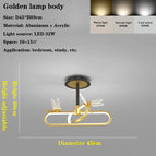 Diamètre 45cm / Corps de lampe en or rose / Gradation avec télécommande