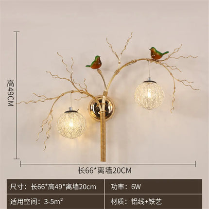 Applique murale art déco en aluminium pour ambiance romantique — LZ4G7M2