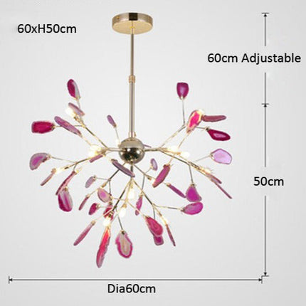 Lustre moderne LED en cristal coloré Sariya — LZ4M9XQ