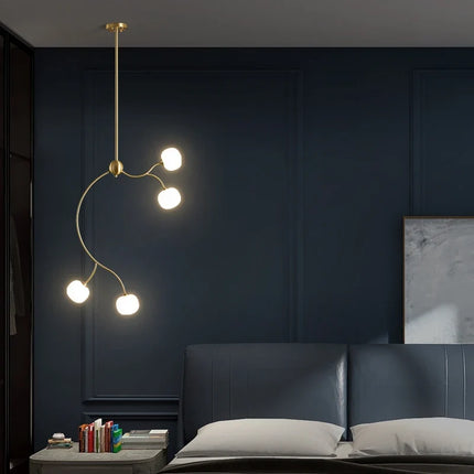Lustre suspension en cuivre pour intérieur ambiance moderne — LZ4P9XQ