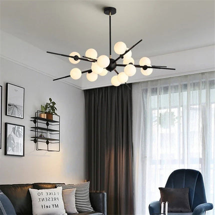 Lustre LED suspension boule en verre style nordique pour bar café — LZ4X9P2