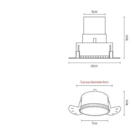 Spot encastrable LED moderne Barganne — LZ4X9T1