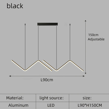 Lustre LED style nordique pour intérieur design moderne — LZ4Q7X9