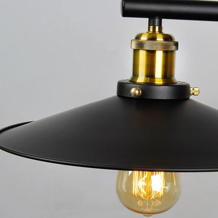 Suspension industrielle vintage à 3 têtes avec poulie en fer — LZ4X9P